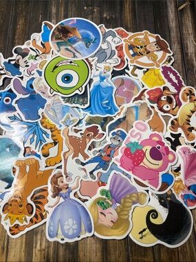 5for$10 Cute Classroom Kid-Friendly Disney Mixed Character Lot of 50 Stickers